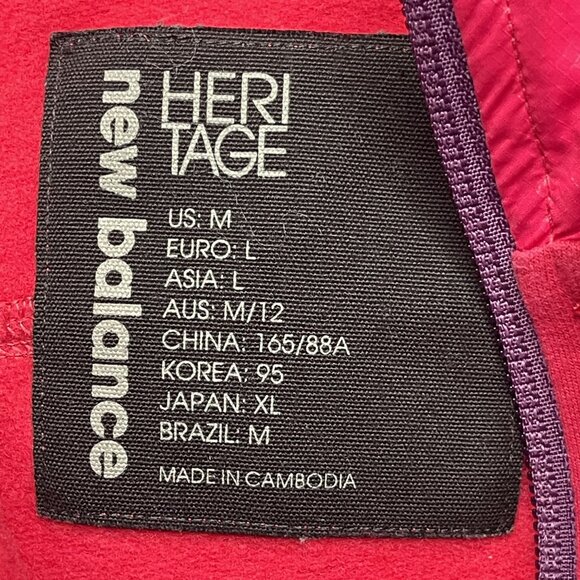 New Balance Heritage Red Full-Zip Jacket Women's M - Picture 3 of 7
